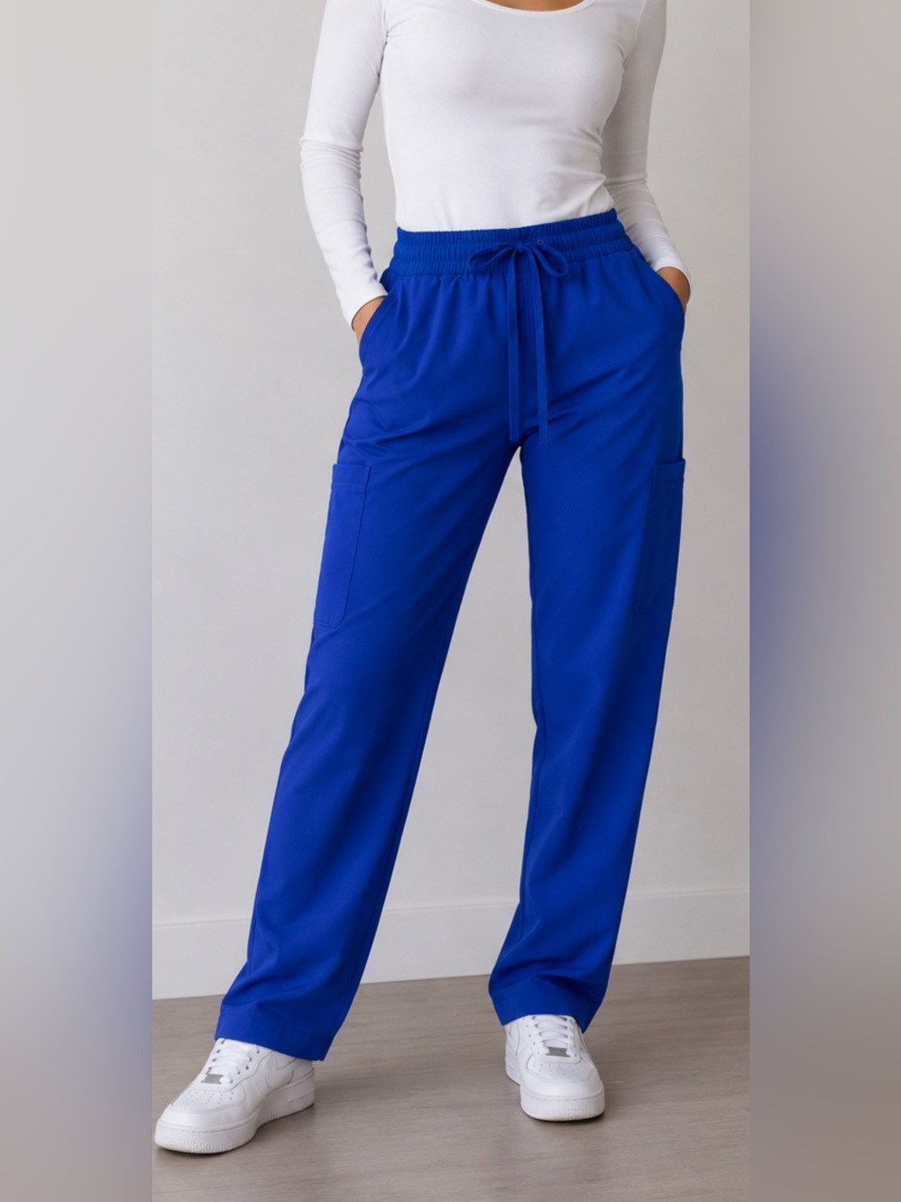 healing hands Royal Blue Drawstring Cargo Joggers